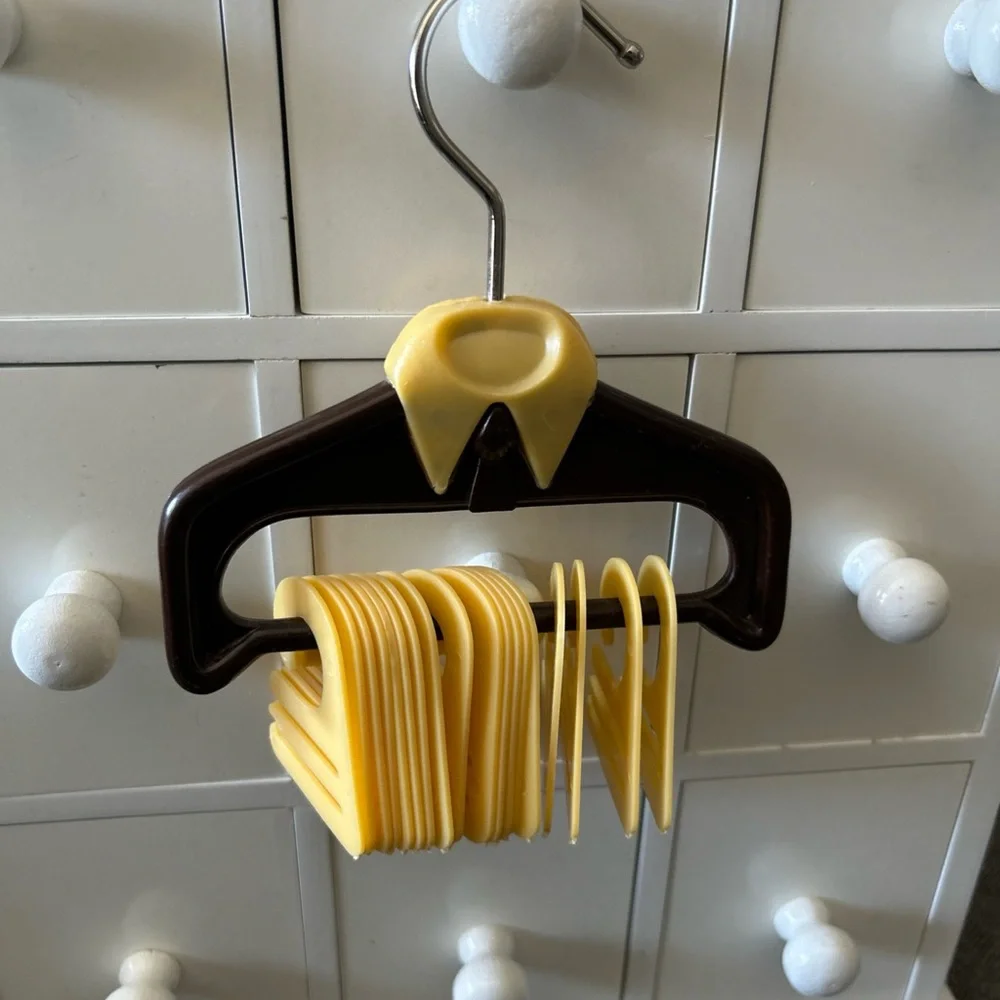 MCM Vintage Plastic Tie Organizer Rack Hanger Necktie Scarf Belt Shirt Figure